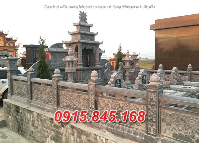 Tường bao nhà mồ đá đơn giản hiện đại đẹp Quảng Bình
